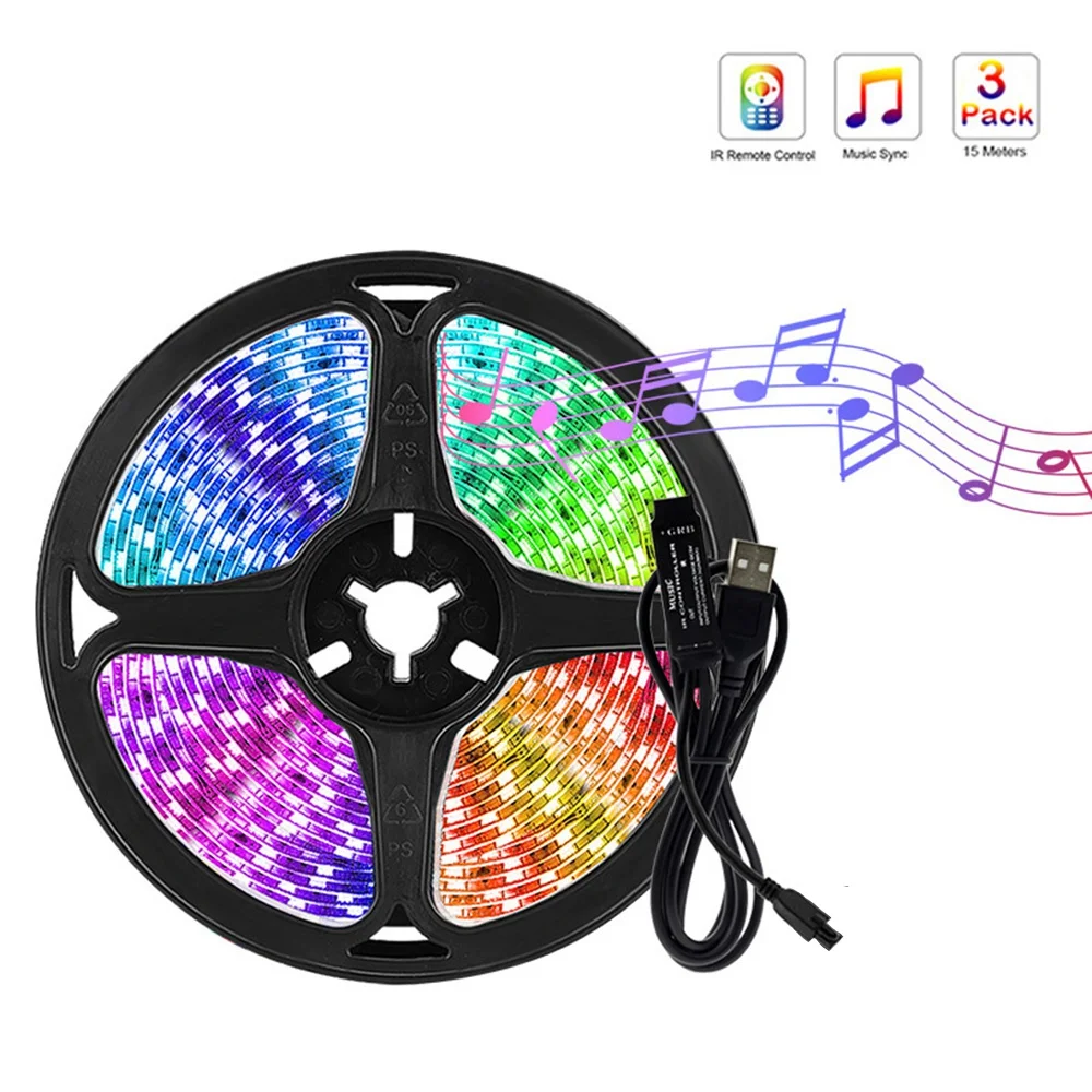 Светодиодная лента 5050 RGB водонепроницаемая светодиодная лампа 5 метров