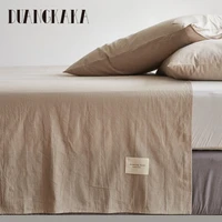 duangkaka washed cotton flat sheetsmulti color 100 cotton double strand yarn high quality bed sheet 1 pc