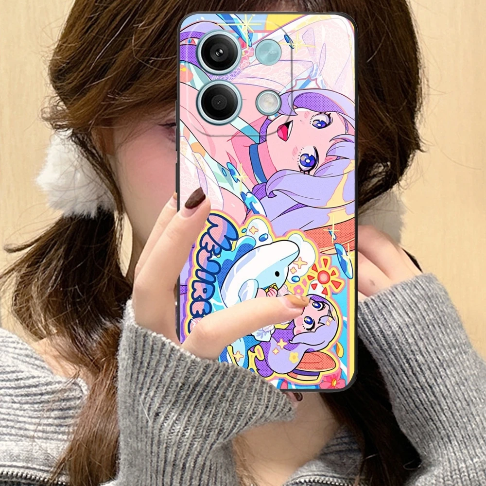 Чехол для Xiaomi Redmi Note 13 12 11 10 9 8 7 6 S A Pro Lite Plus мобильный телефон черный мягкий чехол