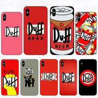 unique funny duff beer design phone case for iphone 13 11 pro max 12 mini xs x xr hard back cover 8 7 6s plus 5s 10 mobile shell
