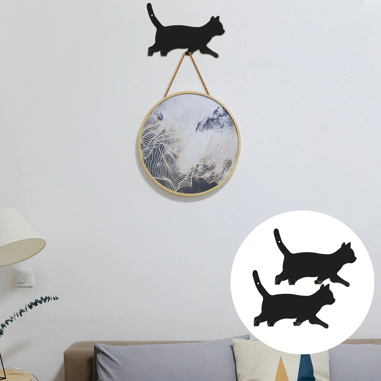 

Wall Hook Rack Animal Hanger Hooks Coat Cat Clothes Holder Metal Key Adhesive Apron Decor Hangers German Iron Bathroom Shoe