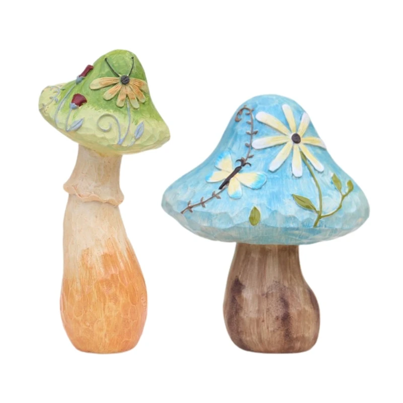 

Resin Mushroom Figurine Decorative Ornament Crafts Birthday Wedding Party Decor