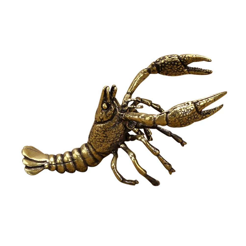 

Lobster Statue Brass Sculpture Figurinetea Animal Ornament Decor Figure Statues Copper Decoration Figurinespet Metal Garden