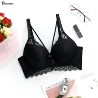 beauwear%c2%a0classic bandage black bra non padded brassiere d e cup cotton underwear sexy bras lace embroidery gather women lingerie
