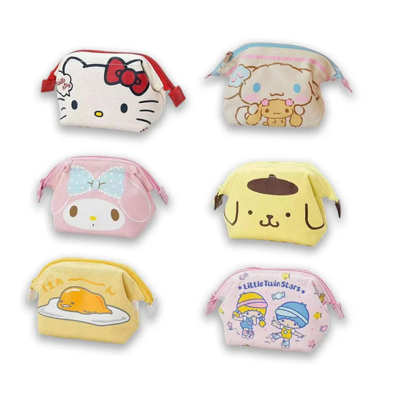 

Sanrioed Kawaii аниме Cinnamorol Onpompurin Kuromi Кошелек для монет многофункциональная сумка для хранения подарок на день рождения Рождественский подарок