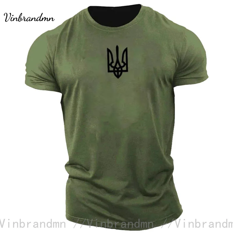 Ukraine T-shirt Men T-shirts Male Ukrainian T Shirt Trident Army Cotton Short Sleeve Tee Zelensky Clothes Tops