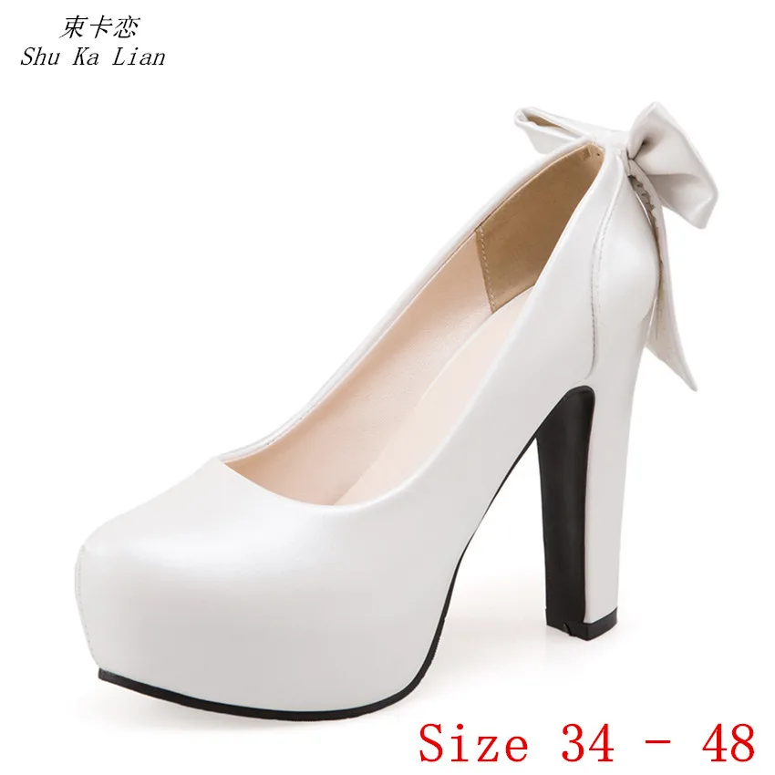 

Women High Heel Shoes Platform Pumps Woman High Heels Wedding Shoes Kitten Heels Plus Size 34 - 40 41 42 43 44 45 46 47 48