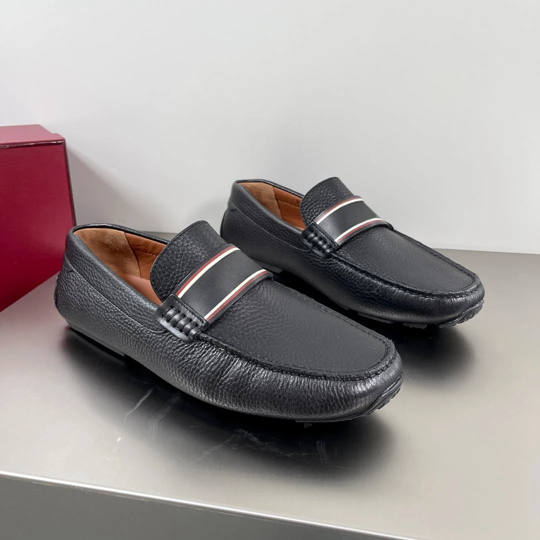 Туфли мужские в полоску модные лоферы деловой стиль повседневная обувь