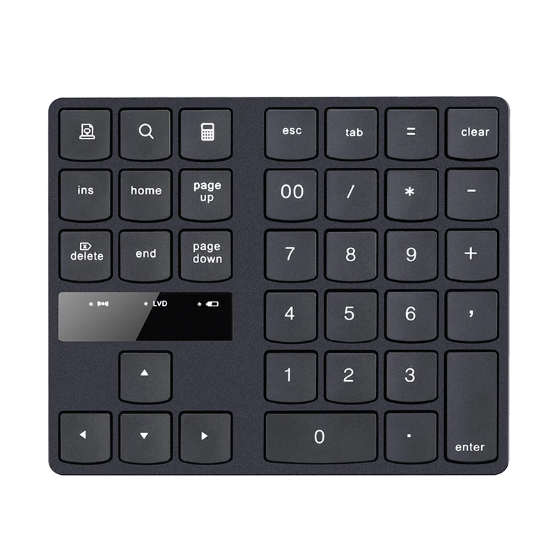 Фото Беспроводная цифровая клавиатура 2,4G MC533 Numpad, перезаряжаемая 35-клавишная цифровая цифровая клавиатура с USB-приемником для IOS Android Windows №5