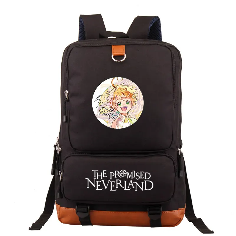 Рюкзак для мальчиков и девочек The гарантированный Neverland, модная холщовая школьная сумка с рисунком аниме, Красная мужская сумка для ноутбука...
