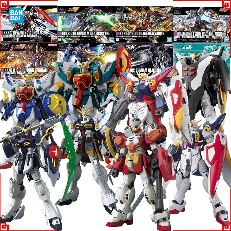 Фото Bandai Gundam Model Kit HG Wing Deathscythe Heavyarms Sandrock Shenlong Wing Zero Altron Фигурка Gunpla Аниме Фигурки №1