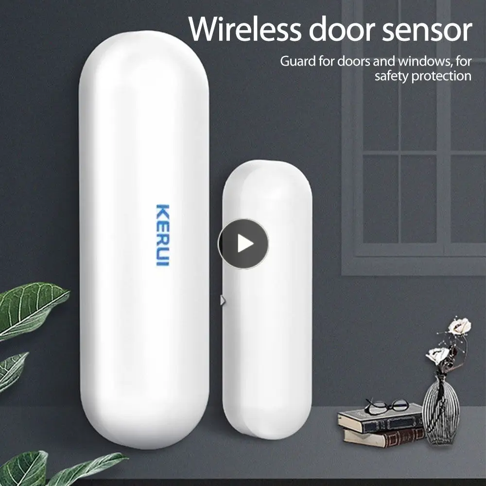 

White Wireless Smart Door Detectors Intelligent Voice Smart Window Sensor Portable Door And Window Switch Smart Home Mini 433mhz