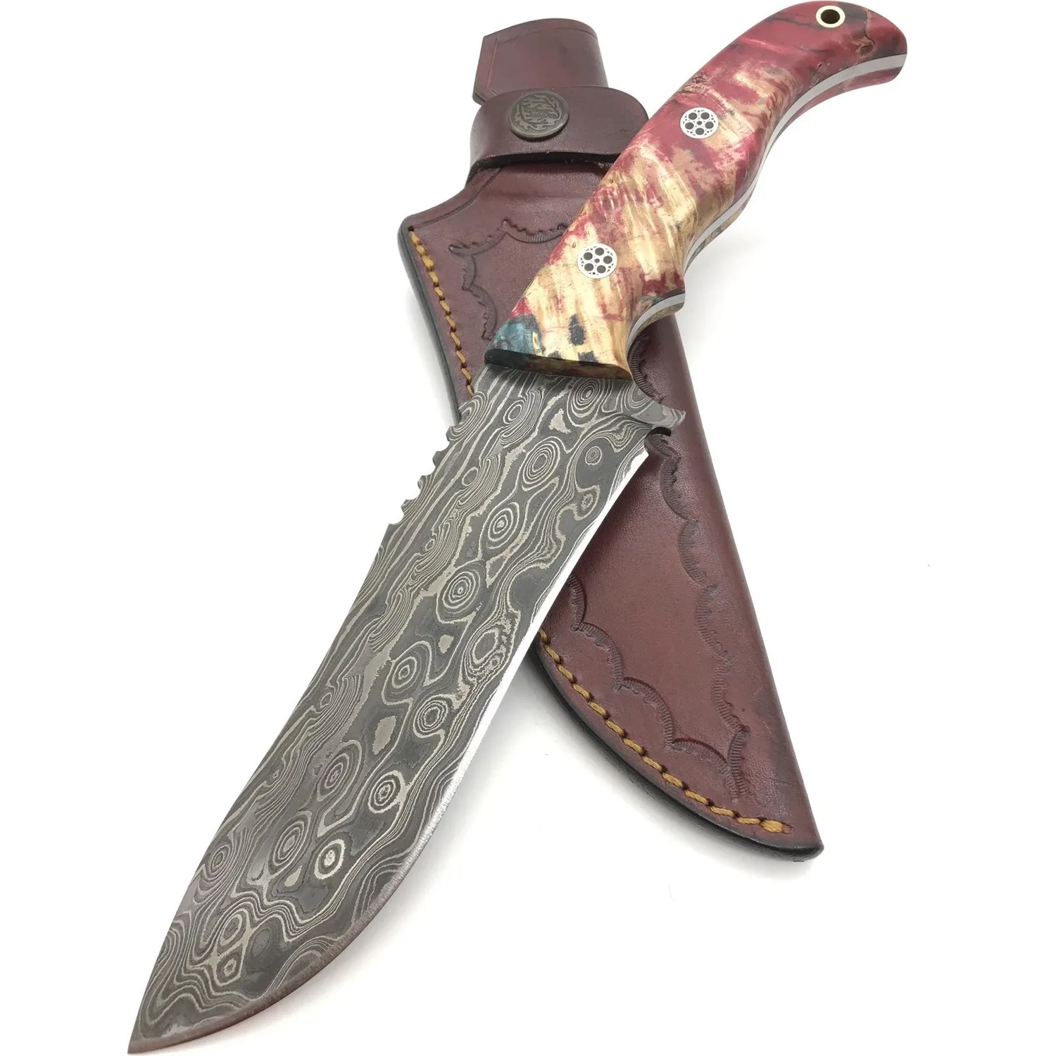

Handmade Damascus Camping Knife DMS21-9