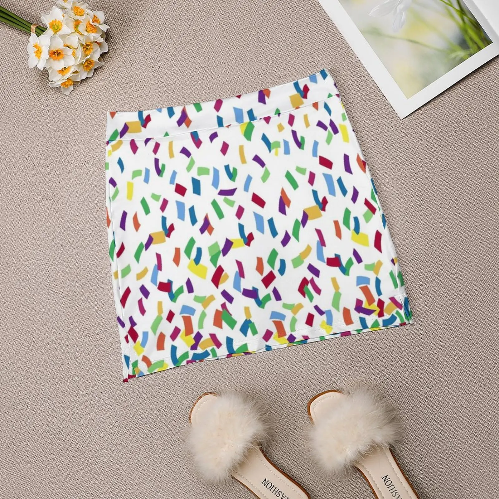 Женская трапециевидная юбка с принтом