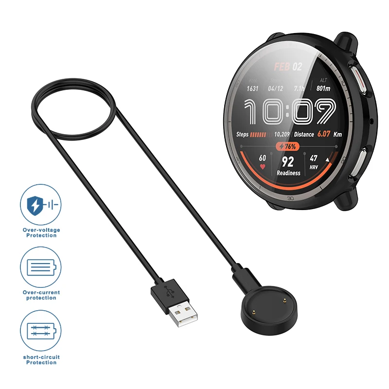 Фото База зарядного кабеля для Amazfit Active 2 A2437, магнитная док-станция для зарядного устройства для Huami Amazfit Active2, аксессуары для умных часов №1