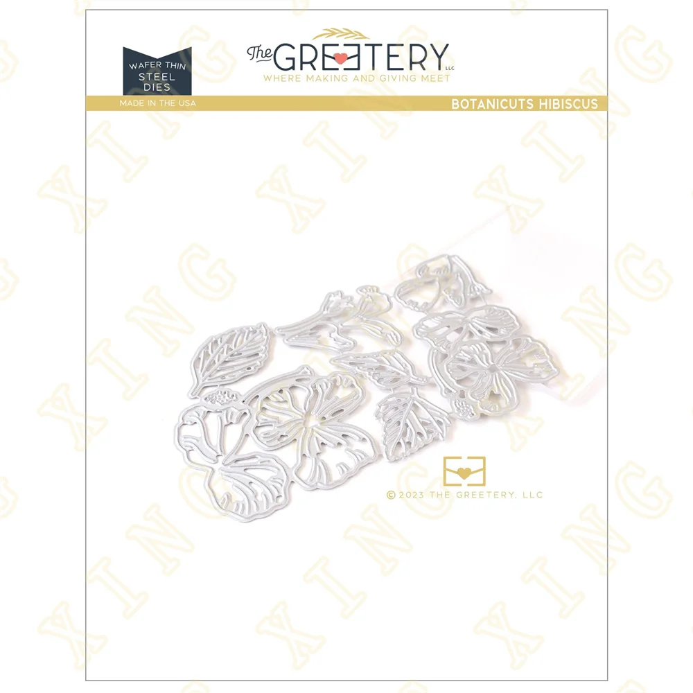 

Hibiscus Flowers Metal Craft Cutting Dies DIY Scrapbook Paper Diary Decoration Card Handmade Embossing New Product for 2023 Hot