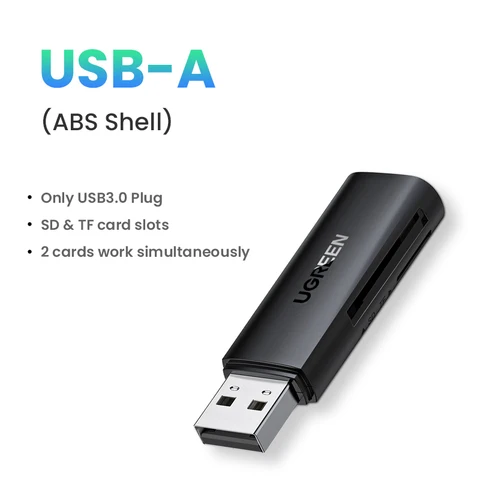 Кардридер UGREEN с USB 3,0 на SD, Micro SD, TF