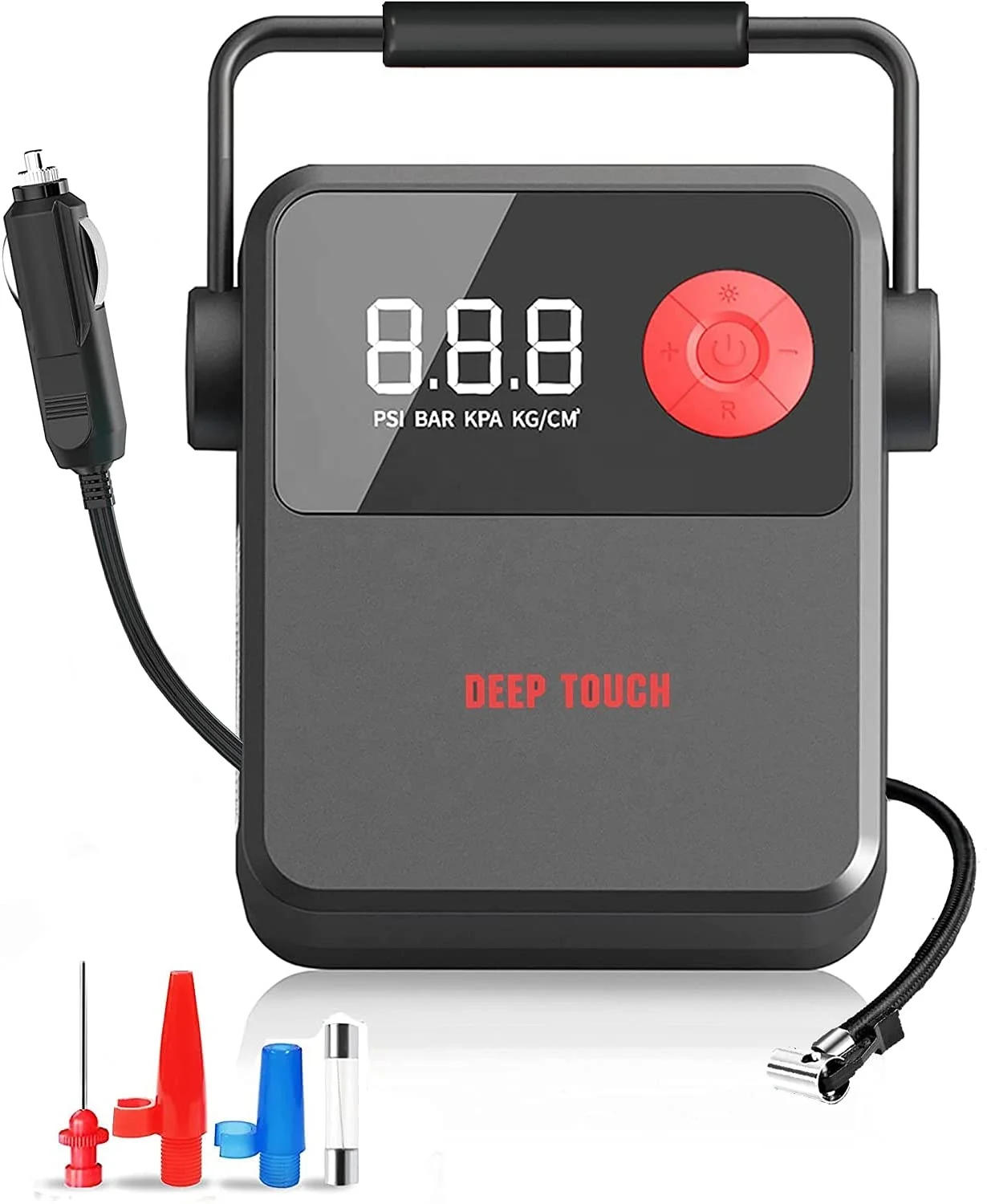 Portable Tire Inflator Electric Hand Held Pump With Digital Lcd