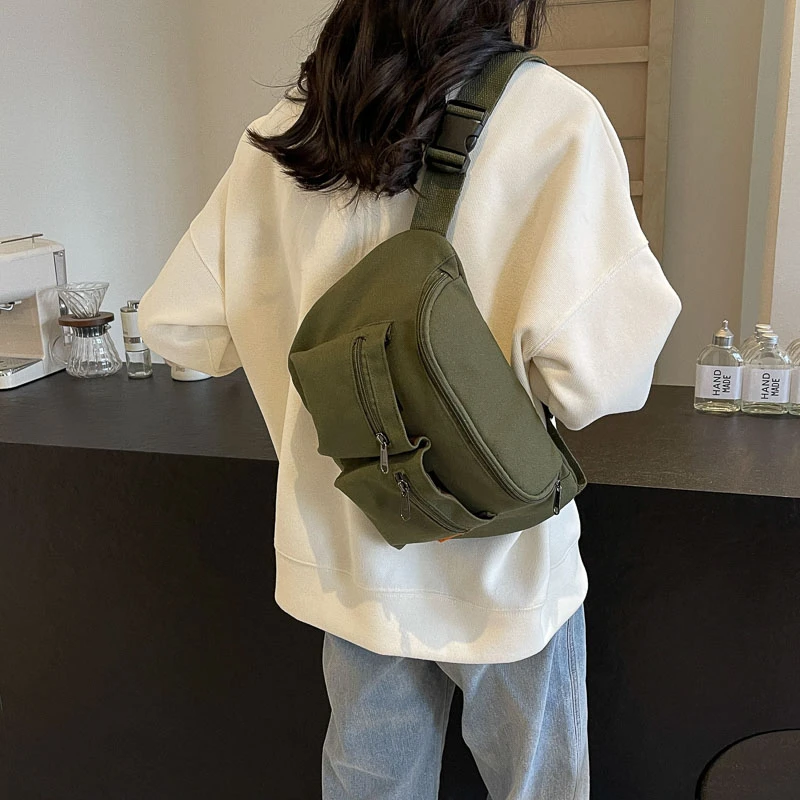 Повседневная трендовая поясная сумка забавные холщовые женские сумки на ремне