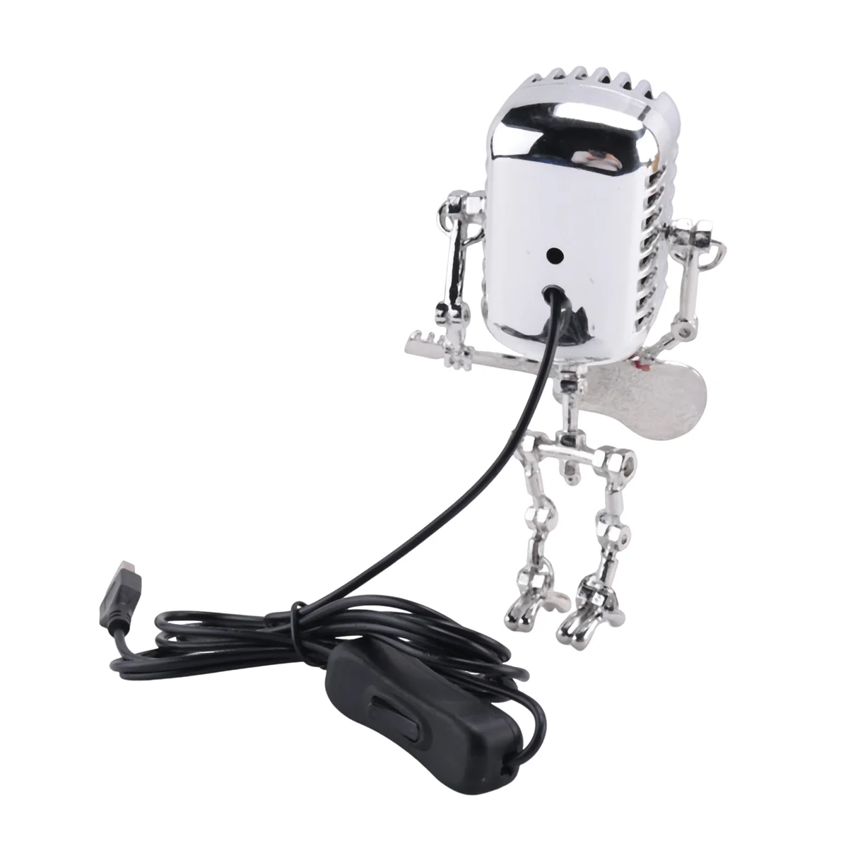 Настольная лампа с винтажным микрофоном в стиле ретро настольная робот