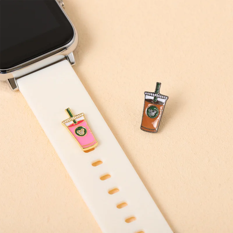

1pcs Coffee Watch Strap Decorative Paw Buckle for Apple Watch Band Charm Metal Rivet Accessories for Iwatch Silicone Bracelet