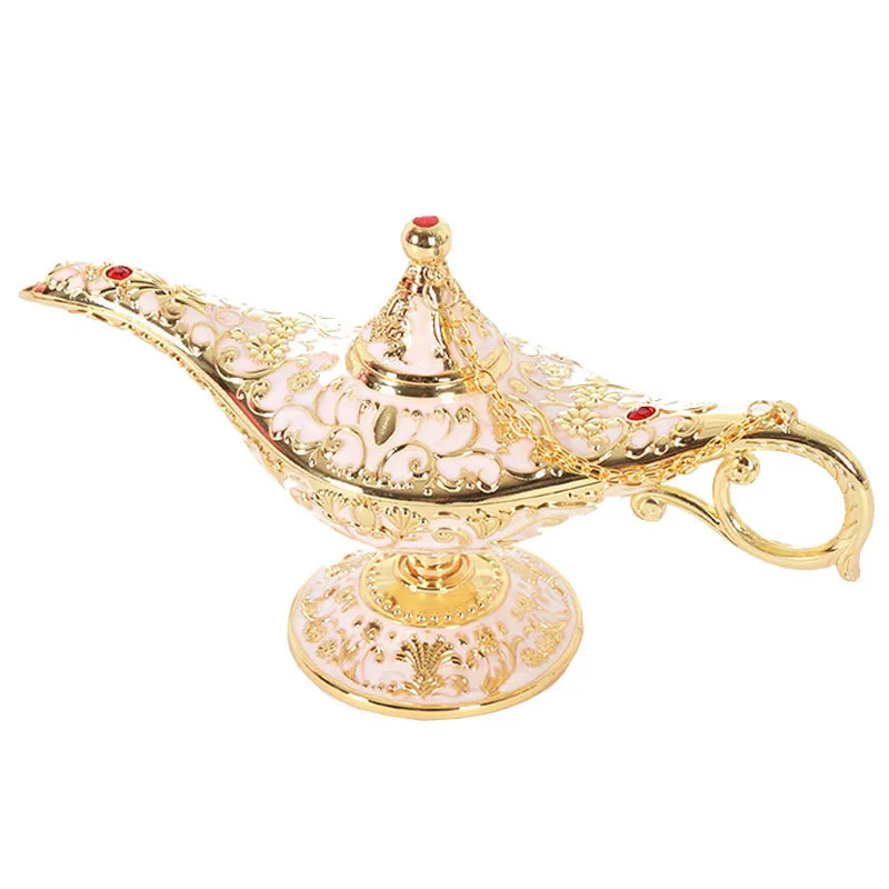 

European Retro Crafts Decoration Creative Ornaments Props Wishing Light Model Gift Metal Trumpet Ancient Magic Lamp