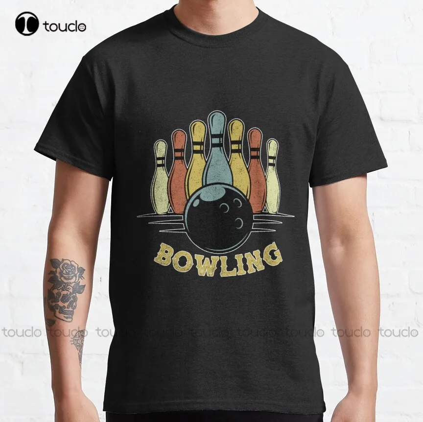 

Bowling Retro Vintage Classic T-Shirt Big Brother Shirt Fashion Design Casual Tee Shirts Tops Hipster Clothes Make Your Design