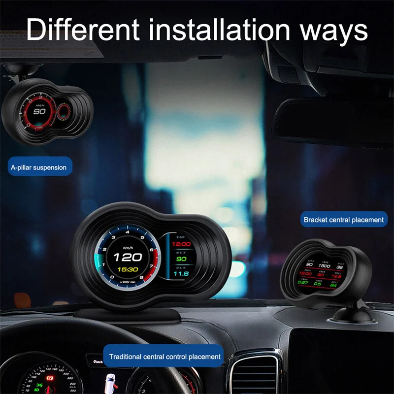 

Автомобильный дисплей F9 OBD2, умный автомобильный одометр с индикатором уровня сахара в воде и масле, с функцией отображения превышения скоро...