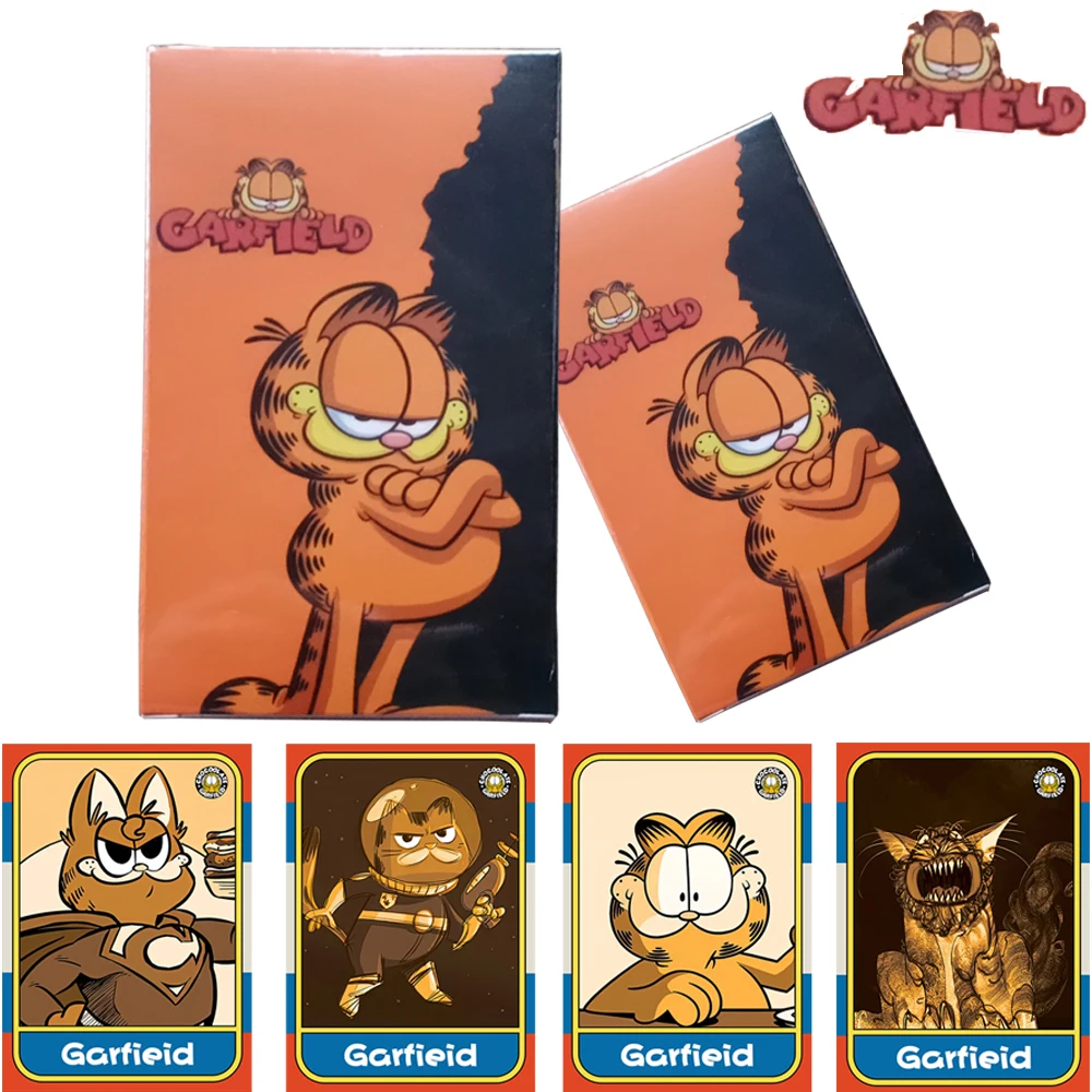 

Garfield Happy Life Cards Box Animated Character Series MR Happy Odie and SSP Portray Person Boxer Box Table Game Toys Kid Gifts