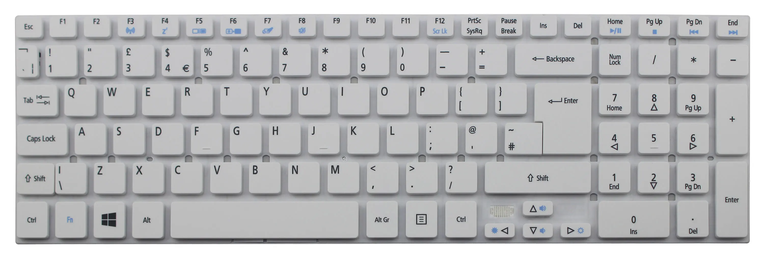Новая белая английская клавиатура для Acer Aspire V3 532G 551 551G 571 571G 572 572G|Клавиатуры
