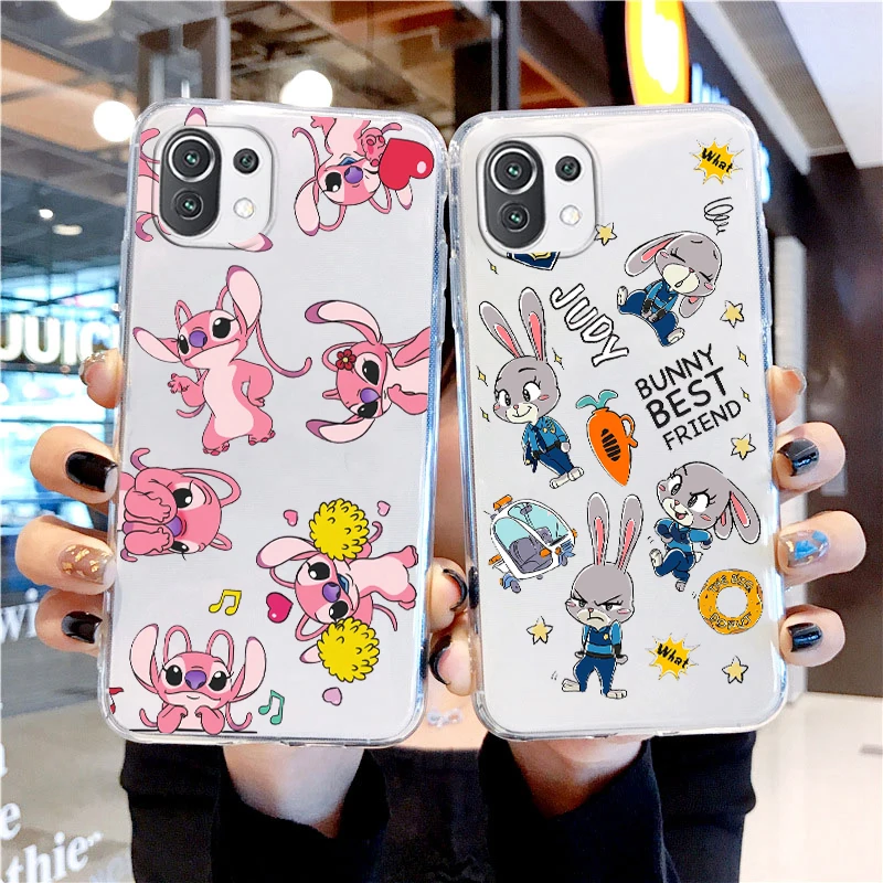 

Disney Lilo Stitch Baby Cute Transparent Phone Case For Xiaomi Mi 13 12T 12S 12X 12 11 11T 11i 10T 10 9 Pro Lite Ultra 5G