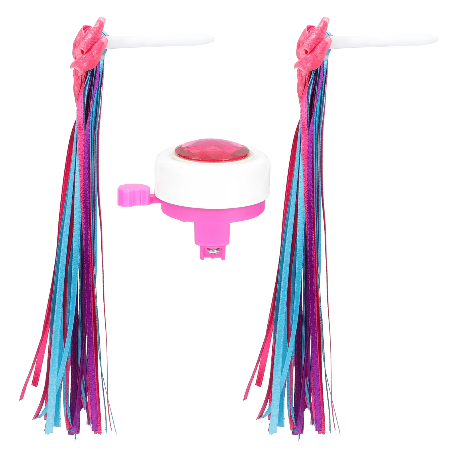 

Ribbon Bicycle Bell Bike Decorative Adornments Scooters Kids Handlebar Streamer Kit Tassel Streamers Bikes Accessories