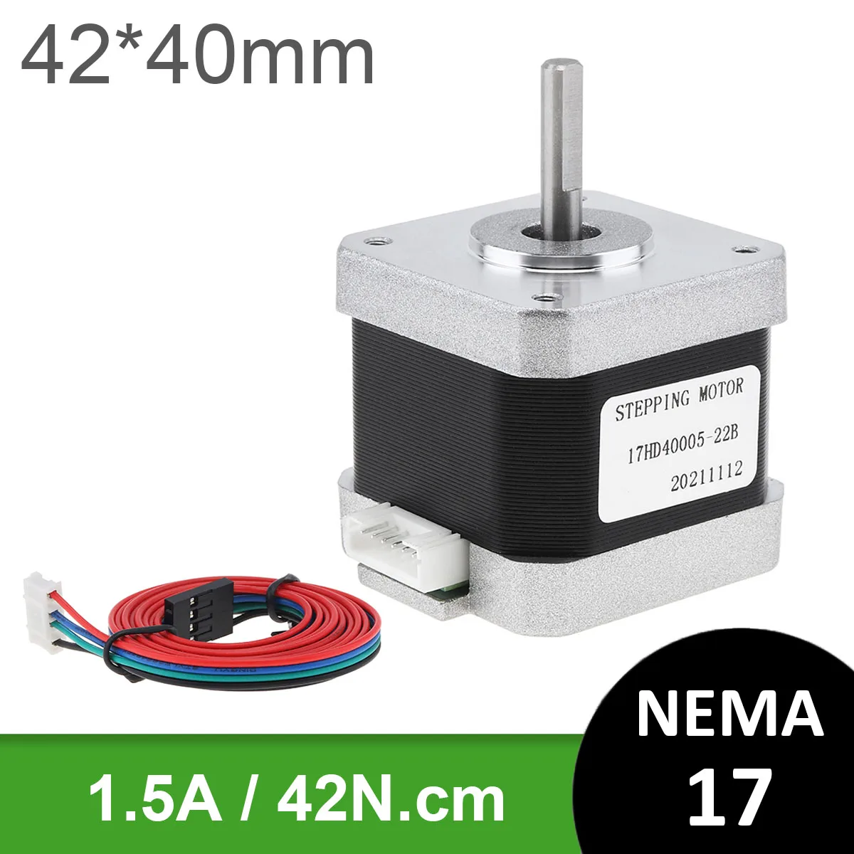 

Шаговый двигатель Nema 17, 42 мм 42N. См для 3D-принтера, запчасти для автоматизации 3D-принтера, Гравировальный фрезерный станок с ЧПУ