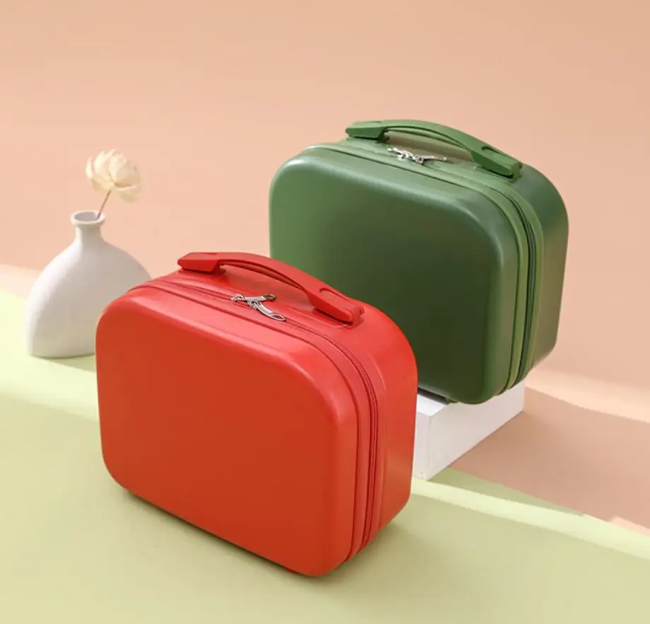 

Luggage cosmetic case portable portable professional with makeup artist home large empty storage mini travel cute girl cosmetic