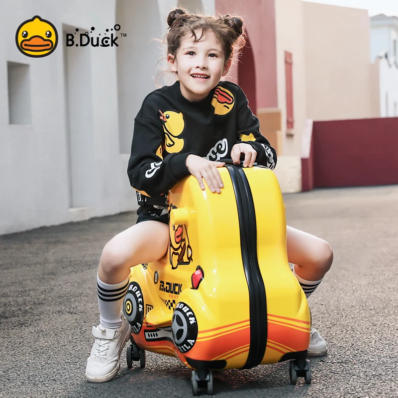 AO WEI LA Travel Suitcases PC Kids' Luggage Suitcase with Wheels Ride-On  Rolling Trolley Case Fits to Kid 2-12 Years Old 20 24