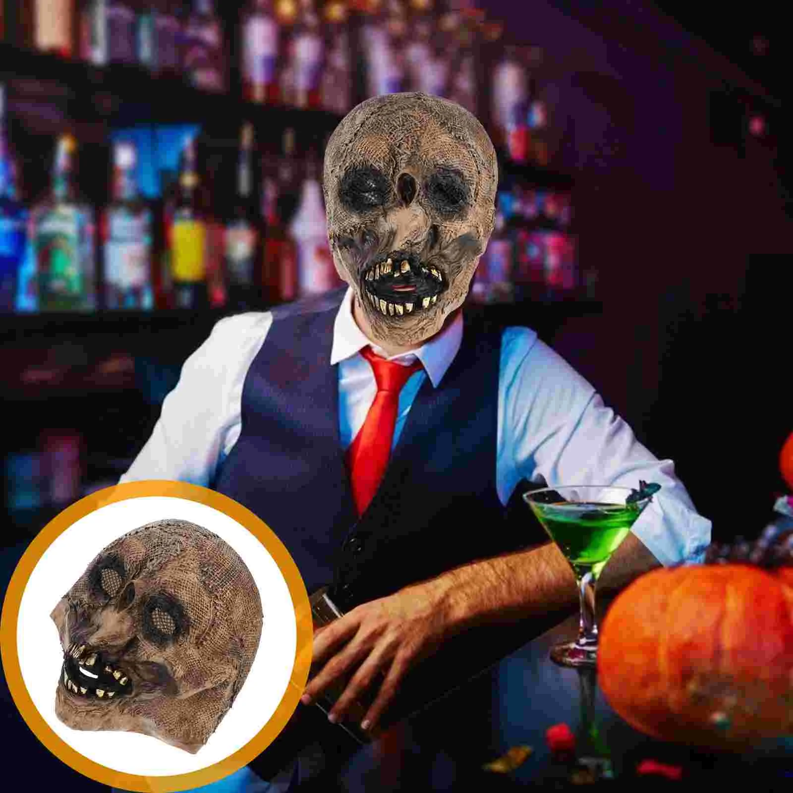 Страшная маска призрака Хэллоуин пугало костюм аксессуар реквизит для косплея