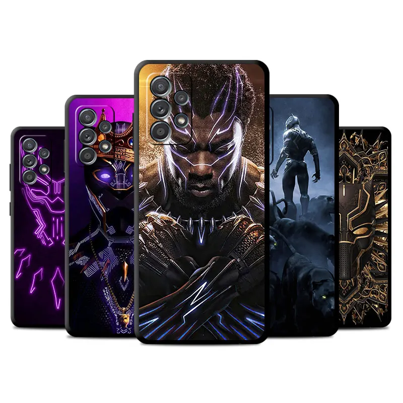 

Bumper Black Soft Cover Case for Samsung Galaxy A13 A53 A22 A34 A32 A52 A73 A14 A33 A12 A31 Cases Black Panther Cheetah Cool