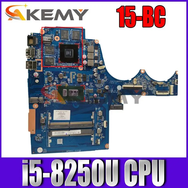 

L22034-601 для HP PAVILION 15-BC Материнская плата ноутбука DAG35MMB8C1 REV: C i5-8250U протестирована и работает идеально