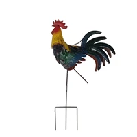 decorative garden stakes rooster decor metal yard art rooster statue iron chicken statues for garden chicken coop yard lawn