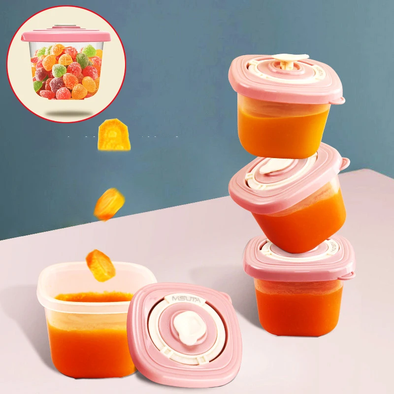 120ml Baby Food Storage Containers BPA Free Baby Snacks Box Outdoor Portable Fresh Food Fruit Storage Box Formula Milk Storage