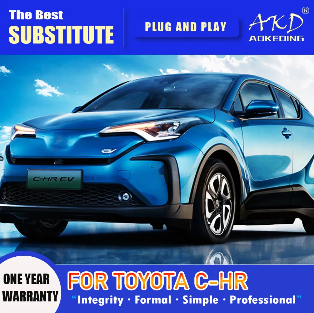 Фара AKD для Toyota C-HR светодиодная фара 2018-2021 фары CHR DRL указатель поворота дальний