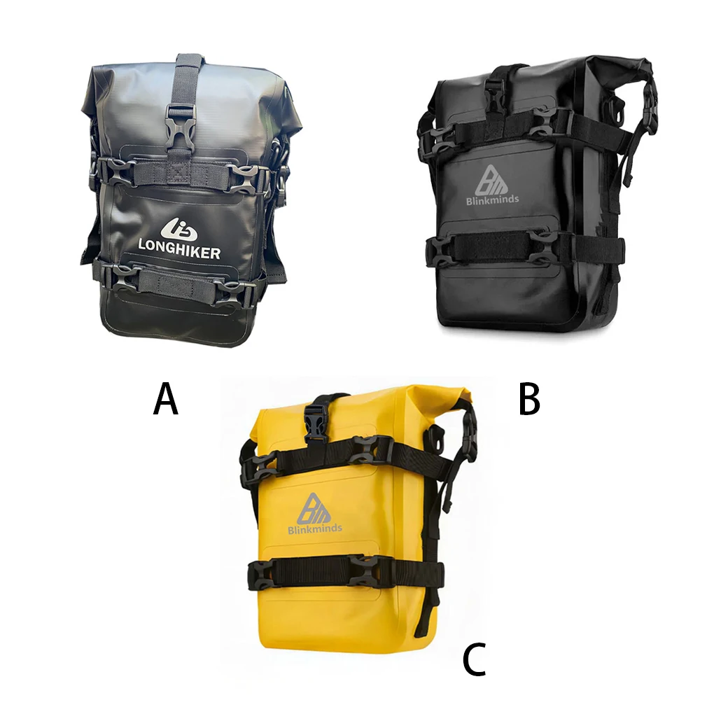 

Motorcycle Bumper Frame Side Crash Bars Waterproof Bag Fast Release Repair Engine Placement for Travel Backpack Black