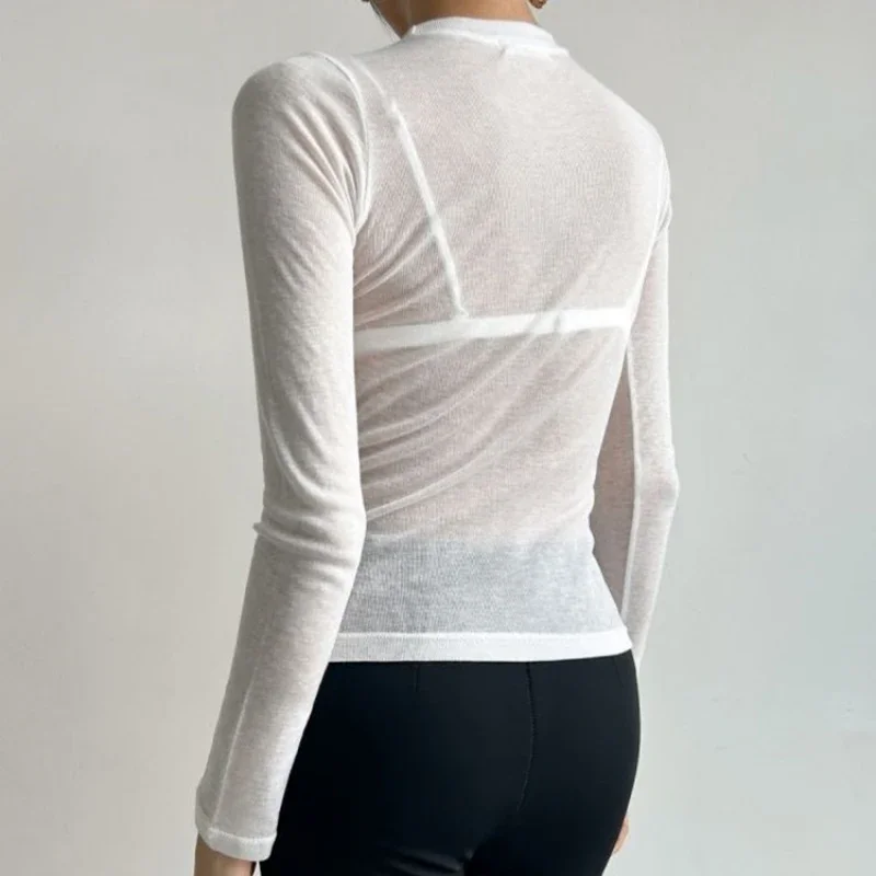 2025 Однотонная футболка с круглым вырезом женские базовые футболки повседневные