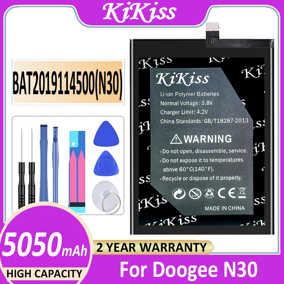 

For DOOGEE N30 Battery 5050mAh Mobile Phone Replacement Backup Batteria BAT2019114500 Batterie For DOOGEE N 30 Batteria + Tools