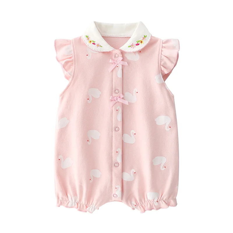 

Summer Baby Clothing Newborn Boys Girls Short-sleeved cartoon Climbing Clothing Baby Jumpsuit Romper 1016 03