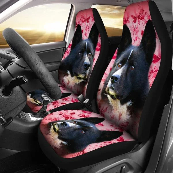 

2pcs Karelian Bear Dog Print Car Seat Covers