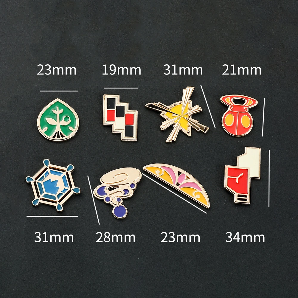 Броши Для Региональной Лиги Pokemon Металлическая Фигурка Из Цинкового Сплава