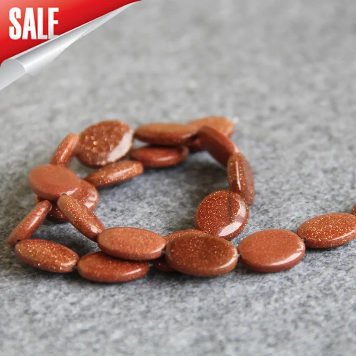 Незакрепленные бусины из Овального песка 13 х18 мм полуготовые 15 дюймов аксессуары