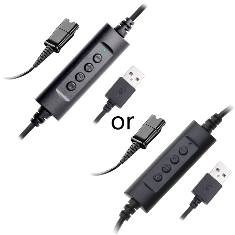 

Headset Quick Disconnect Cable to USB Plugs Adapter USB-QD Headset Cable Headset Quick Disconnect Connector to USB LX9A
