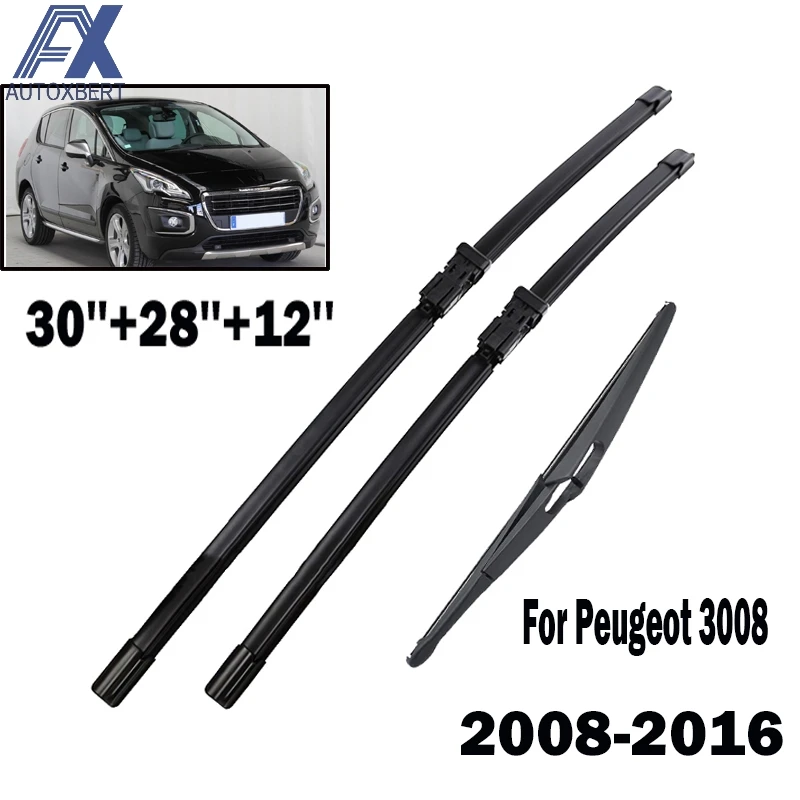 

Передние и задние щетки стеклоочистителя, пригодные для Peugeot 3008 2008 2009 2010 2011 2012 2013 2014 2015, подходят для кнопок лобового стекла